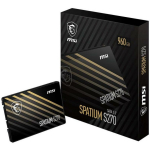 MSI SSD SPATIUM S270 S78-440P130-P83 960GB, 2.5" SATA, Lugemise kiirus 500 MB/s, Kirjutamise kiirus 450 MB/s, TBW 500