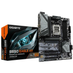 Gigabyte B650 EAGLE AX 1.2, AMD Socket AM5, 12+2+2 faasi VRM, 4*DIMM DDR5 kuni 7600MHz, 1*PCIe 5.0 + 2*PCIe 4.0 M.2, GbE LAN