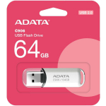 Adata USB m&auml;lupulk AC906-64G-RWH, 64 GB, USB 2.0, valge, korkkujuline, 9 g, 5-aastane garantii