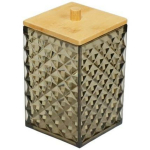 Besk Universaalne anum kaanega Diamond 9136843, kvaliteetne plastmass, looduslik bambus, teemantmustrit