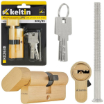 Keltin Luku silindri sisestus nupuga K02638, 30/30G mm, 3 v&otilde;tit, alumiinium, ZnAl sulam, 25000 ts&uuml;klit