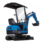 Scheppach Mini ekskavaator EXC1400 5915003903, 420 cm&sup3;, 11,5 hj, 6 L, 2x13 L/min, 1760 mm, 2925 mm, 3055 mm, 0,022 m&sup3;, 13,2 kN