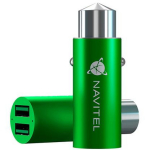Navitel autoadapter UC323, 5 V, 12-24 V, 2 USB porti, 0.05 kg