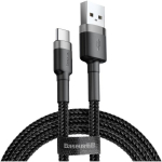 Baseus Cafule USB-C kaabel CATKLF-CG1, 200 cm, USB A, USB C, 2A, alumiinium, nailon, TPE