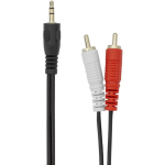 Sbox Helikaabel 3.5-2RCA-M/M-2/R, 2m, 3.5mm, 2xRCA, must