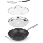 Salter Multifunktsionaalne pann BW13977, 30cm, 3.65l, alumiinium, klaasist kaas, mittenakkuv, n&otilde;udepesumasinas ohutu