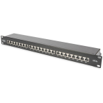 Digitus Patch Panel DN-91624S-EA-B, 24 porti, RJ45, 8P8C, 500 MHz, 10GBase-T, 1U, must, STP, sobib 483 mm kappidele
