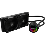 Genesis AIO vedelikujahuti, NLG-2318, 240 mm, 80 cfm, 2 ventilaatorit, PWM tugi, 2400 RPM pump