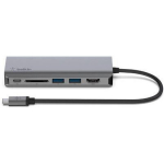 Belkin USB-C 6-in-1 mitme pordi adapter AVC008btSGY, HDMI, 2x USB-A 3.0, Ethernet, SD lugeja, USB-C PD 100W, 4K 30Hz, 5 Gbps