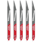 Milwaukee 48475543 SAWZALL lammutussaag, 300mm, 6TPI, 5 tk, 1,27mm, 25mm, 4,2mm, terasele, puidule, plastikule
