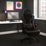 Huzaro HZ-FORCE 4.6 RGB BLACK MESH m&auml;ngutool, 130kg, 5 ratast, reguleeritav, ergonoomiline, kangas