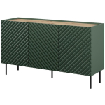 Cama Meble ONDA 301422 kummut, 150x45x85 cm, roheline, 3 ust, 2 sahtlit, 2 riiulit, lamineeritud puitlaastplaat, MDF uksed