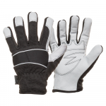 S&uuml;nteetilisest nahast kindad spandex peopesaga, helkurid, 10