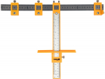 Regulējams urb&scaron;anas punktu noteicējs, VOREL, 18180, 200 mm horizontālais un 250 mm vertikālais rāmis, metriskais un collu skala