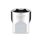 ⅜&Prime;HROMĒTI UZGRIEŽŅU SKRŪVĒ&Scaron;ANAS UZGAĻI AR ČETRIEM PLAKANIEM&trade; SĀNIEM, 3/8 DRIVE SOCKET - METRIC STANDARD - 19 MM, 4932478349 MILWAUKEE