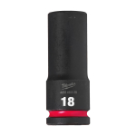 SHOCKWAVE&trade; IMPACT DUTY TRIECIENIZTURĪGAS UZGRIEŽŅU MUCIŅAS, 18 MM 1/2" IMPACT SOCKET DEEP - 1PC, 4932480336 MILWAUKEE