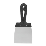 Nerūsējo&scaron;ā tērauda &scaron;pakteļlāpstiņa 100mm, elastīga asmens, PVC rokturis, AW27403, AWTOOLS
