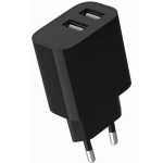 Gembird USB laadija universaalne TA-UC-2A12-01-BK 5 V, 2.4 A, 2 porti, 100-240 V, 50/60 Hz, &uuml;lekoormuse ja l&uuml;hise kaitse