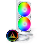 Montech CPU jahuti LIGHTFLOW 240 ARGB (W), 2 ventilaatorit, 129.5 m&sup3;/h, 2200 RPM, FDB, valge