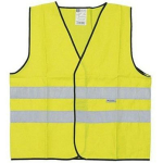 All Ride Peegeldav ohutusvest 9001099, erekollane peegeldavate ribadega, universaalne (M&ndash;XXL), 100% pol&uuml;ester