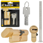 Keltin Luku silindri sisestus nupuga K02639, 30/30G mm, 3 v&otilde;tit, alumiinium, ZnAl sulam, 25000 ts&uuml;klit
