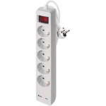 Emos Pikendus P1523CU, 3m, 5&times; 2P + PE, 3680W, l&uuml;litiga, valge, 1&times; USB-A, 1&times; USB-C