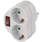 Emos Mitme pistiku l&uuml;litiga P0063, 2x2P+PE, 250 V~/16 A, 3 680 W, IP20, valge, laste kaitse