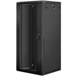 Lanberg seinakapp WF01-6627-10B, 27U, 600x600mm, IP20, must, karastatud klaas, 60kg kandev&otilde;ime