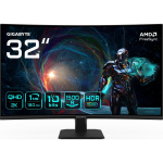 Gigabyte Monitor GS32QCA EU, 31.5", 2560 x 1440, 180 Hz, 1 ms, 250 cd/m&sup2;, 2x HDMI, VA, kaardus