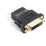 Lanberg HDMI DVI-D adapter AD-0014-BK, 1920x1080, 60Hz, must, HDMI A isane, DVI-D 24pin emane