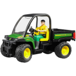 Bruder Tip-cart John Deere Gator 855D, BR-02490, 1:16, must, roheline, kollane, roolimehhanismi, avanevad tagauksed