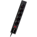 Tracer Pikendus TRALIS46844, 3m, 2300W, 5 pesa, 220V, must, laste kaitse, &uuml;lepinge kaitse
