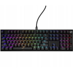 Genesis klaviatuur THOR 404 NKG-2297, 107 nuppu, RGB taustavalgustus, Gateron Yellow Pro l&uuml;litid, USB Type-A