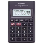 CASIO HL-4A-B taskukalkulaator, 8 numbrit, 56x87mm, must, 25 klahvi, plastik, LR54