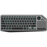 Techly ICTB9801TB klaviatuur, 365375, 2.4GHz, Bluetooth 4.2, USB, 10m, 1000mAh, 90 klahvi, RGB, puuteplaat, must