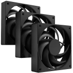 Fury NGF-2409, 3 ventilaatorit, 12cm, 1500rpm, 49.6CFM, 27dB, PWM, FDB laager, 4-pin, 12V, 1.8W, must