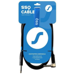 SSQ SS-1439 kaabel Jack Mono-Jack Mono 90&deg;, 1m, 6.3mm, vask, must