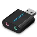 Vention VAB-S17-B USB v&auml;line helikaart, 16 bit, 2.1 kan, 3.5 mm, must