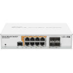 Mikrotik CRS112-8P-4S-IN ruuter/kommutator 8 RJ45 1000M, 4 SFP, 18-57 V DC, 10 W, IEEE 802.3af/at, 400 MHz