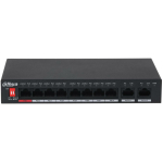Dahua DH-PFS3010-8ET-96-V2 lauakommutator, 8 &times; 10/100Mbps PoE porti, 2 &times; 10/100/1000Mbps uplink, 90W, 8000 MAC, 5.6 Gbit/s