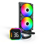 Montech CPU jahuti HYPERFLOW DIGITAL 240, 2 ventilaatorit, &otilde;huvool 129.5 m&sup3;/h, maksimaalne r&otilde;hk 96.27 mmH2O, FDB, must