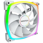 Montech Ventilaator AX140PWMWHITE, 140 mm, 540-1760 RPM, Rifle laager, 27.9 dB, 90.5 cfm, 4-pin, 5V 3-pin, Valge