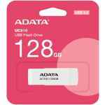 Adata USB m&auml;lupulk UC310-128G-RWH 128 GB, USB 3.2 Gen 1, lugemise kiirus 100 MB/s, valge, katteeta
