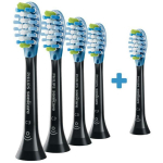 Philips Hambaharjade pead HX9045/88 5 tk, Must, Keskmine harjaste, 62000 vibratsiooni/min, 3 kuu vahetus