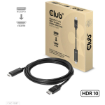 Club3D video kaabel CAC-1087, 3 m, DisplayPort 1.4, HDMI 2.1, 7680 x 4320, 120 Hz, HDR10, must