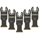 Dewalt Multi-Tool Accessories DT20727-QZ 31mm x 43mm Tiheda Osillatsiooniteras 5 tk, tolmu eemaldamine, metall, puit, PVC