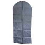Besk Ladustamiskott 9124895, 60x135cm, hall mustriga, t&otilde;mblukk, l&auml;bipaistev aken, riputamise avamine