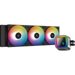 Deepcool LS720 A-RGB protsessori vedelikjahutus R-LS720-BKAMNT-G-1, 360 mm, 85,85 cfm, 32,9 dB(A), 3 ventilaatorit, PWM, RGB