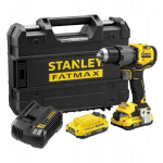 Stanley Puuremasin SFMCD726D2T, 1.1kg, 2x2Ah, 80N&sdot;m, harjadeta, aku, laadija, kast, 2 k&auml;iku, 17 p&ouml;&ouml;rdemomendi seadet