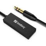 Sandberg Bluetooth helis adapter 450-11, 0.45m, Bluetooth 5.0, 1x3.5mm, 1xUSB-A, 10m ulatus